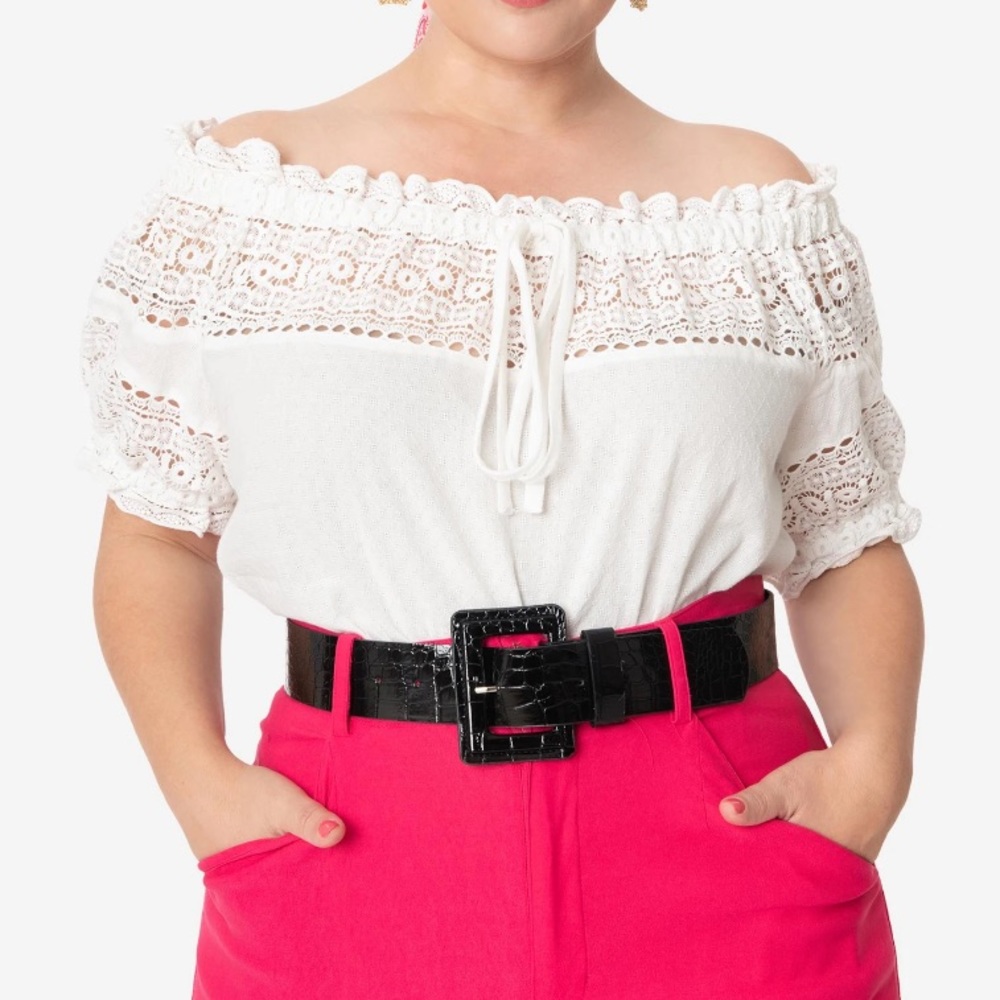 ISO: UV X I Love Lucy Crochet 50s Peasant Top